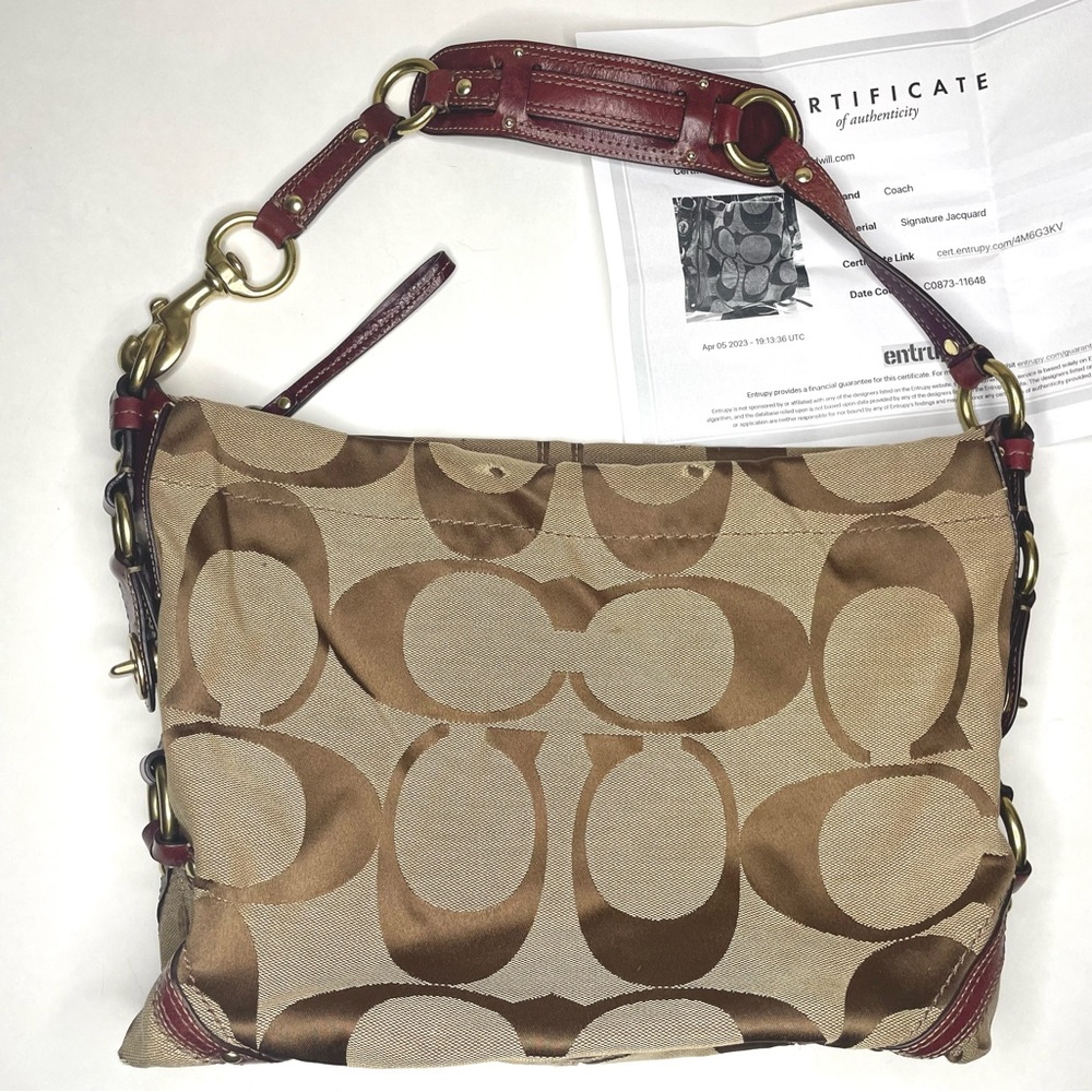 Vintage Brown Coach Slouchy Satchel Bag with Gold Accents 90’s Neutral